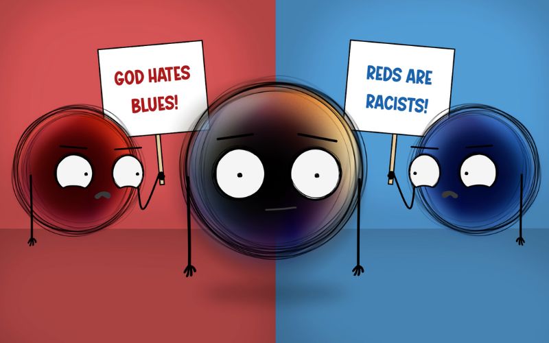 red and blue politics in relationships